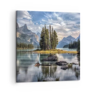 Quadro em tela - Por águas grandes e límpidas… - 60x60 cm