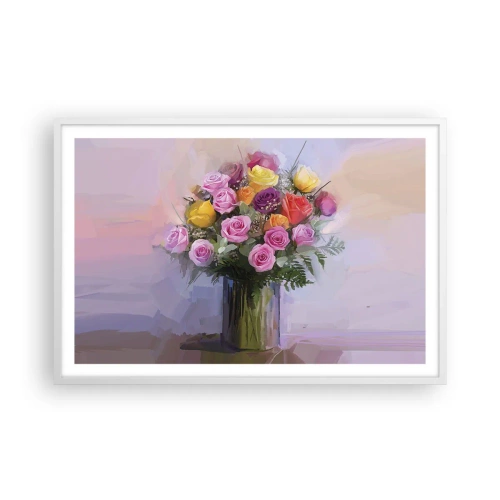 Pôster em moldura branca - Beleza retida - 91x61 cm