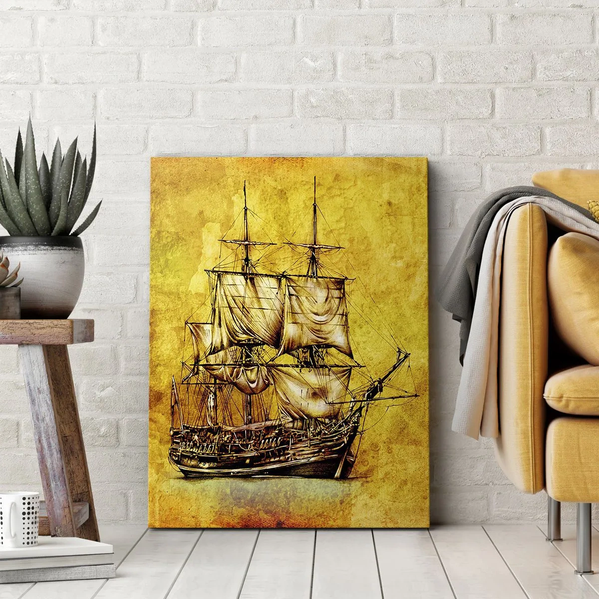 Quadro em tela - Direção Tortuga! - 45x80 cm