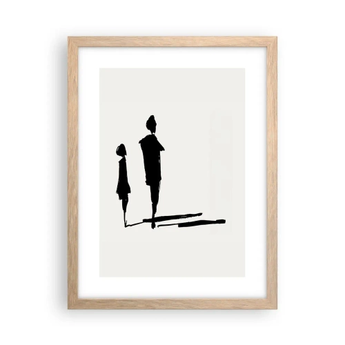 Pôster com moldura de carvalho claro - Certeza que juntos? - 30x40 cm