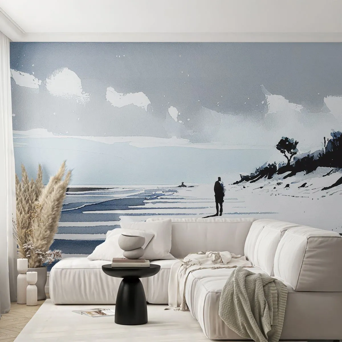 Papel de Parede Standard Eco - Sozinho - Paisagem, Praia, Pedaço - 150x105 cm