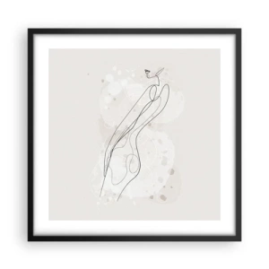 Pôster com moldura preta - Errar o olhar - 50x50 cm