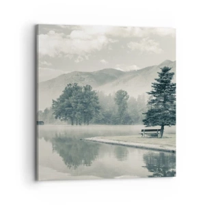 Quadro em tela - O lago ainda está a dormir - 70x70 cm