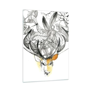 Quadro em vidro - Chifres da abundância - 50x70 cm