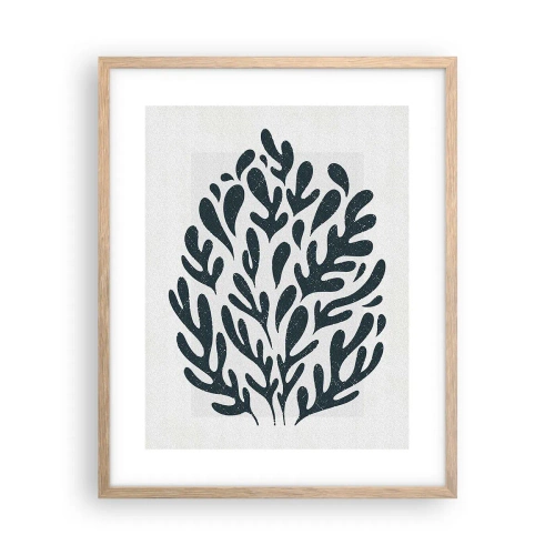 Pôster com moldura de carvalho claro - Formas da natureza - 40x50 cm