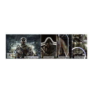 Amostra de Papel de Parede Standard Eco - Poder para poder - Abstração, Soldado, Comando - 100x30 cm