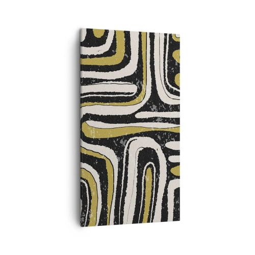 Quadro em tela - Composição: estradas e becos - 45x80 cm