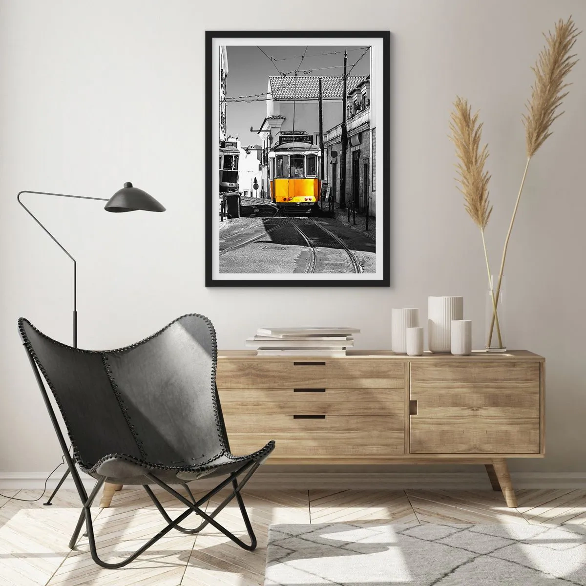 Pôster com moldura preta - O Espírito de Lisboa - 40x50 cm