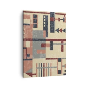 Quadro em tela - Combinação de verticais e horizontais - 50x70 cm