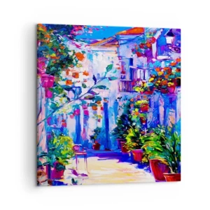 Quadro em tela - Impressão - rua italiana - 50x50 cm