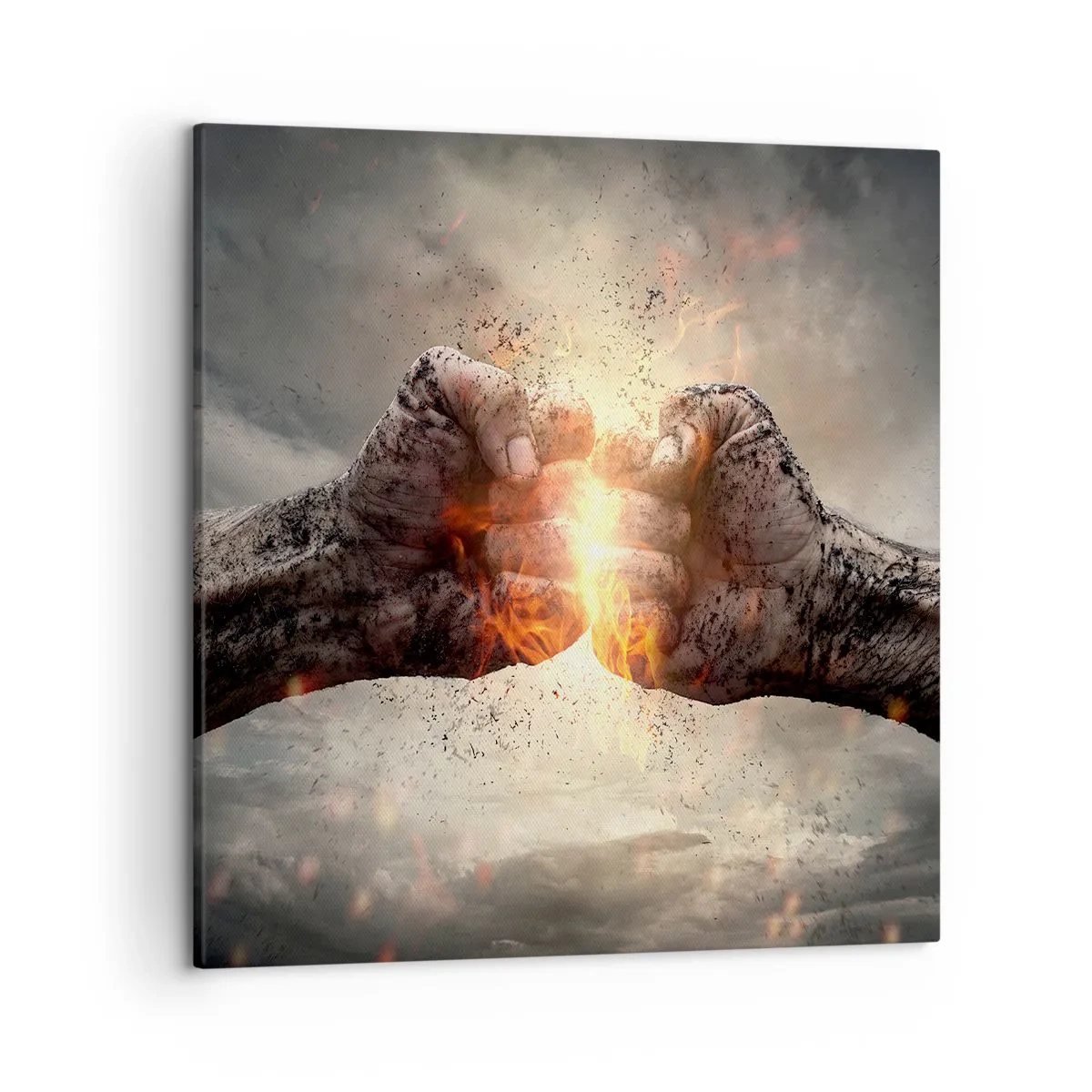 Quadro em tela - Prepare-se para a luta - 50x50 cm