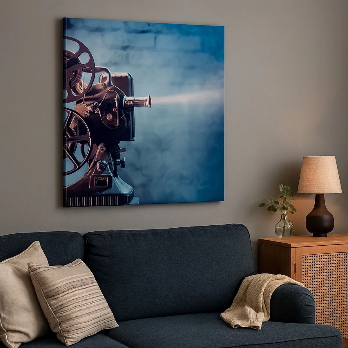 Quadro em tela - No cinema antigo - 30x30 cm