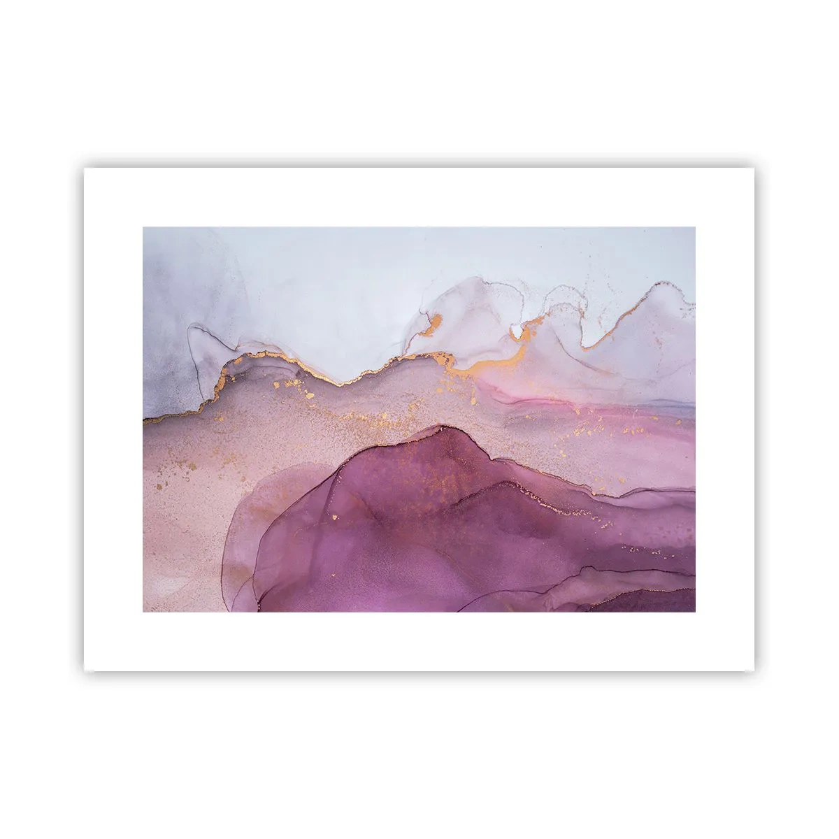 Pôster - Ondas de lilás e roxo - 40x30 cm