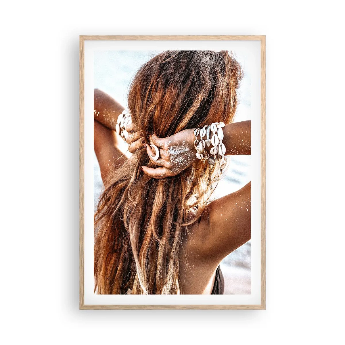 Pôster com moldura de carvalho claro - Irmã da água e do sol - 61x91 cm