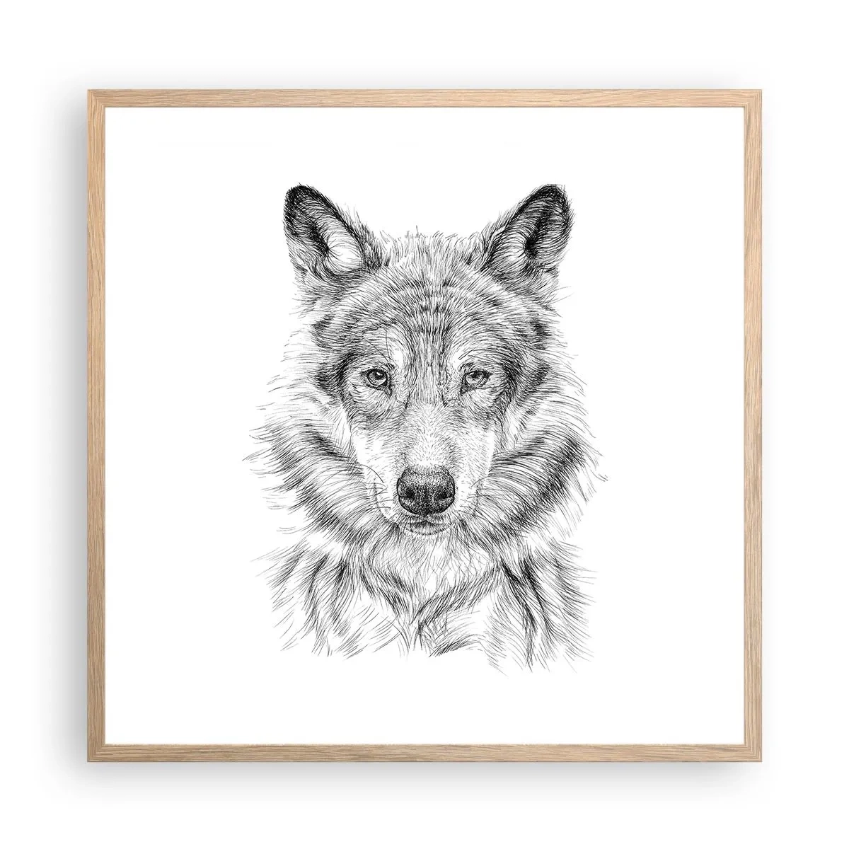 Pôster com moldura de carvalho claro - Um líder nato - 60x60 cm