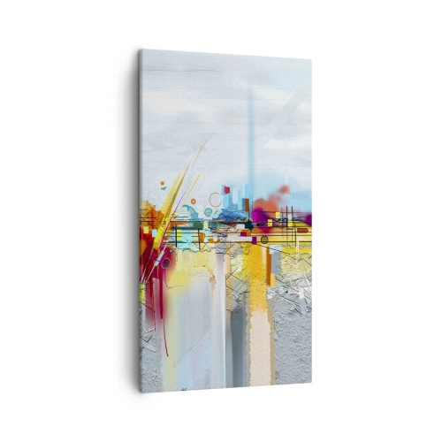 Quadro em tela - Ponte da alegria sobre o rio da vida - 45x80 cm