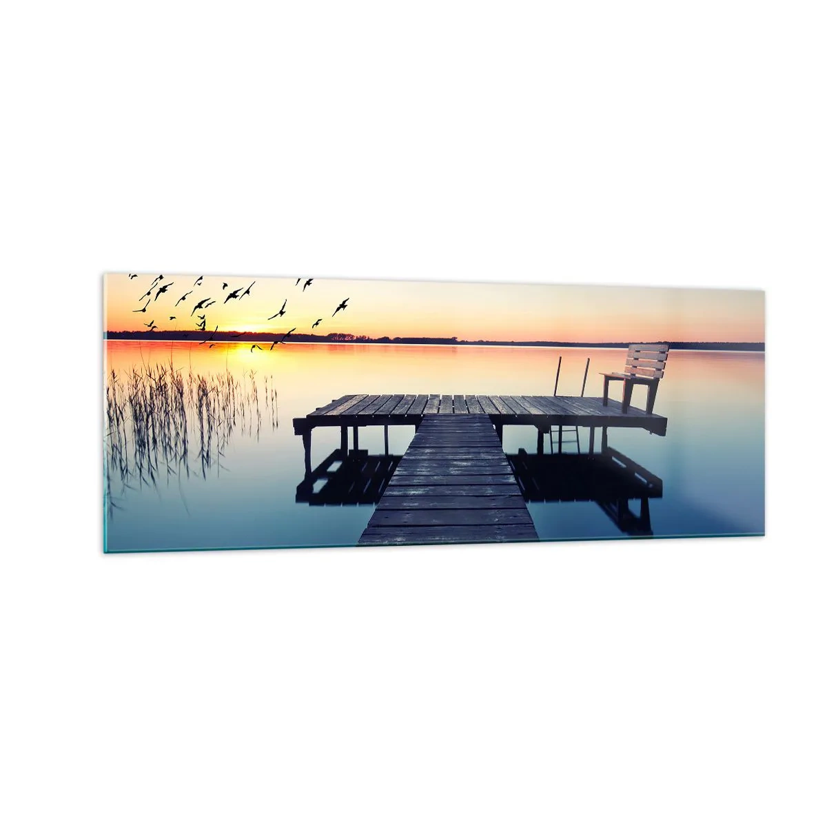 Quadro em vidro - Foi um bom dia - 140x50 cm