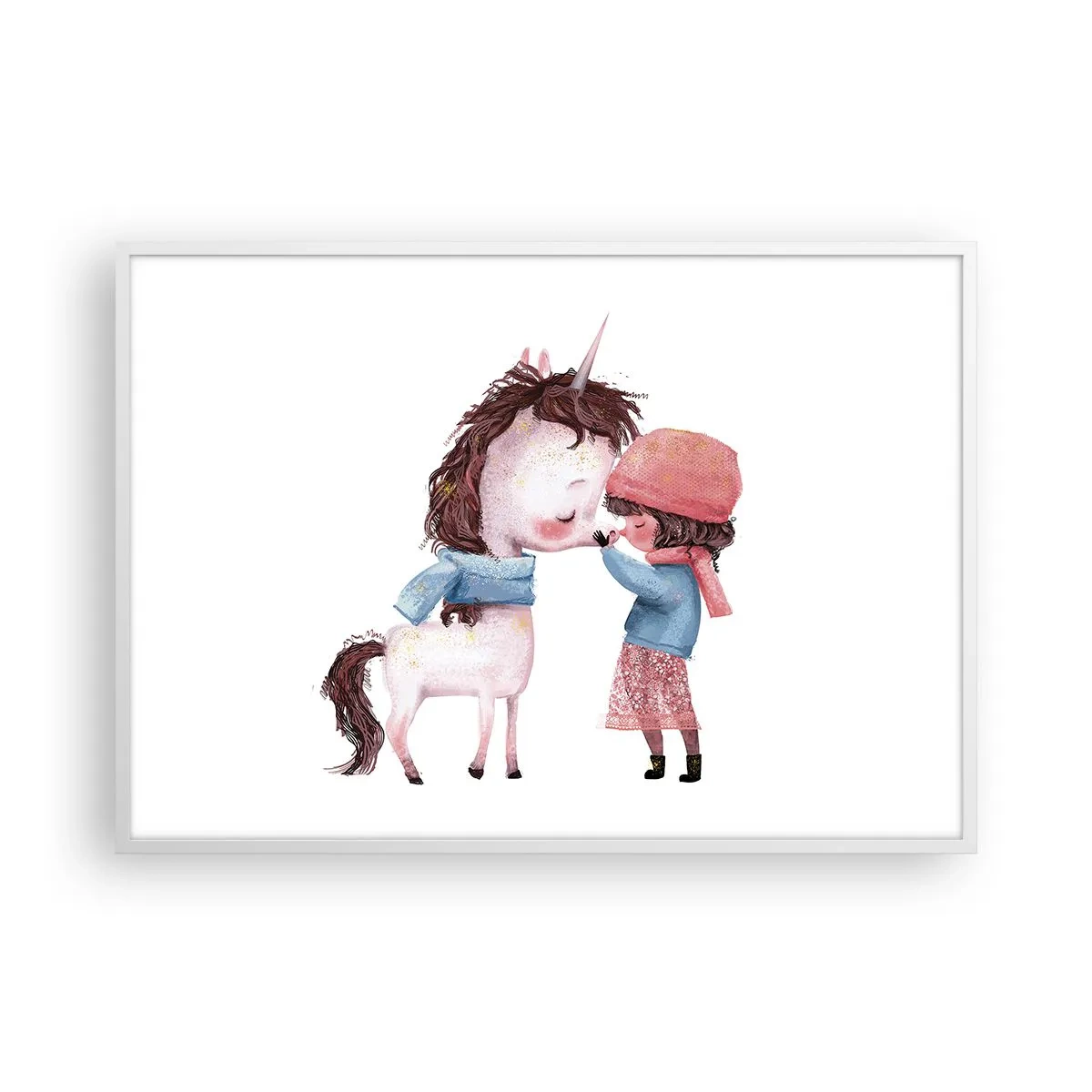 Pôster em moldura branca - Conto do inverno - 100x70 cm