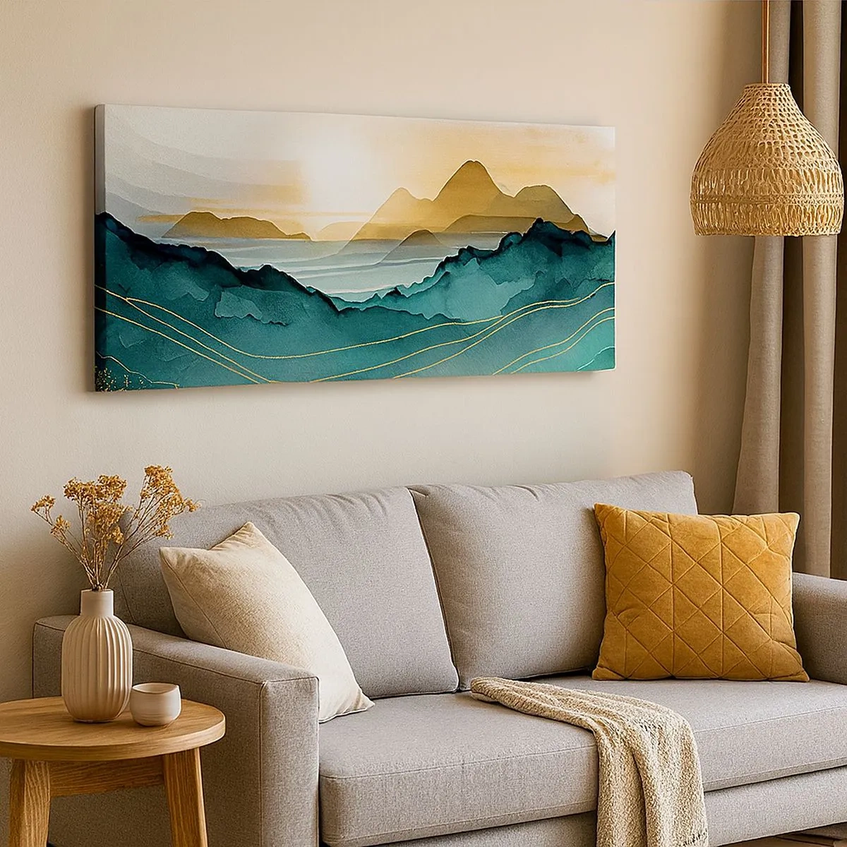 Quadro em tela - À beira da abstração – paisagem - 100x40 cm