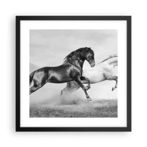 Pôster com moldura preta - Anjos e demônios - 40x40 cm