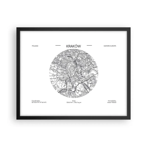 Pôster com moldura preta - Anatomia de Cracóvia - 50x40 cm