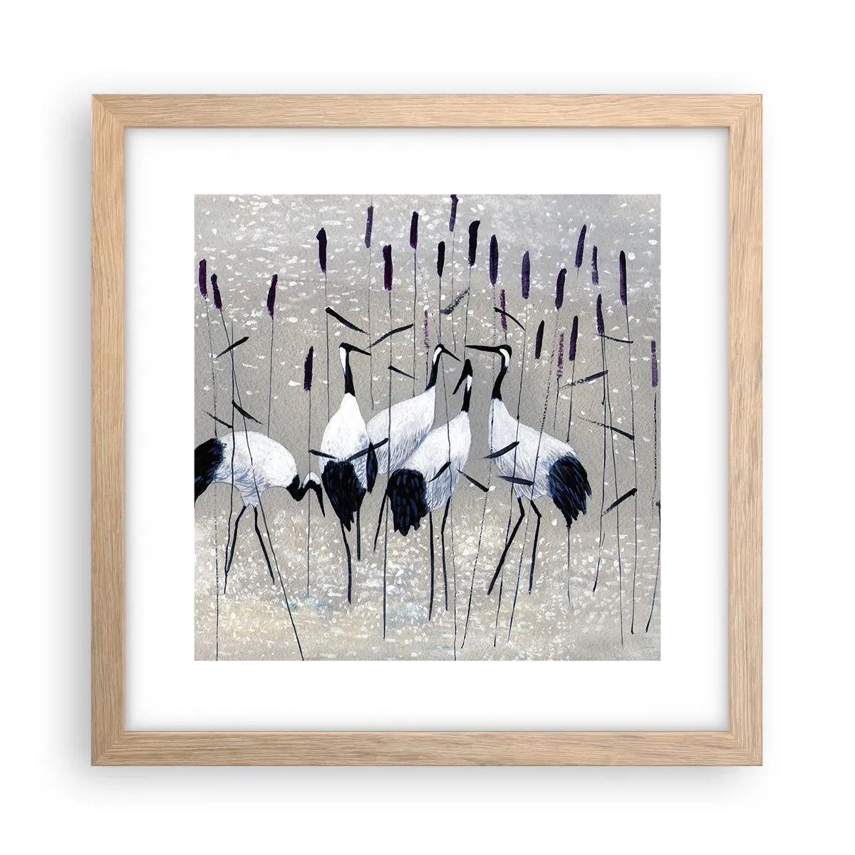 Pôster com moldura de carvalho claro - Entre os seus - 30x30 cm