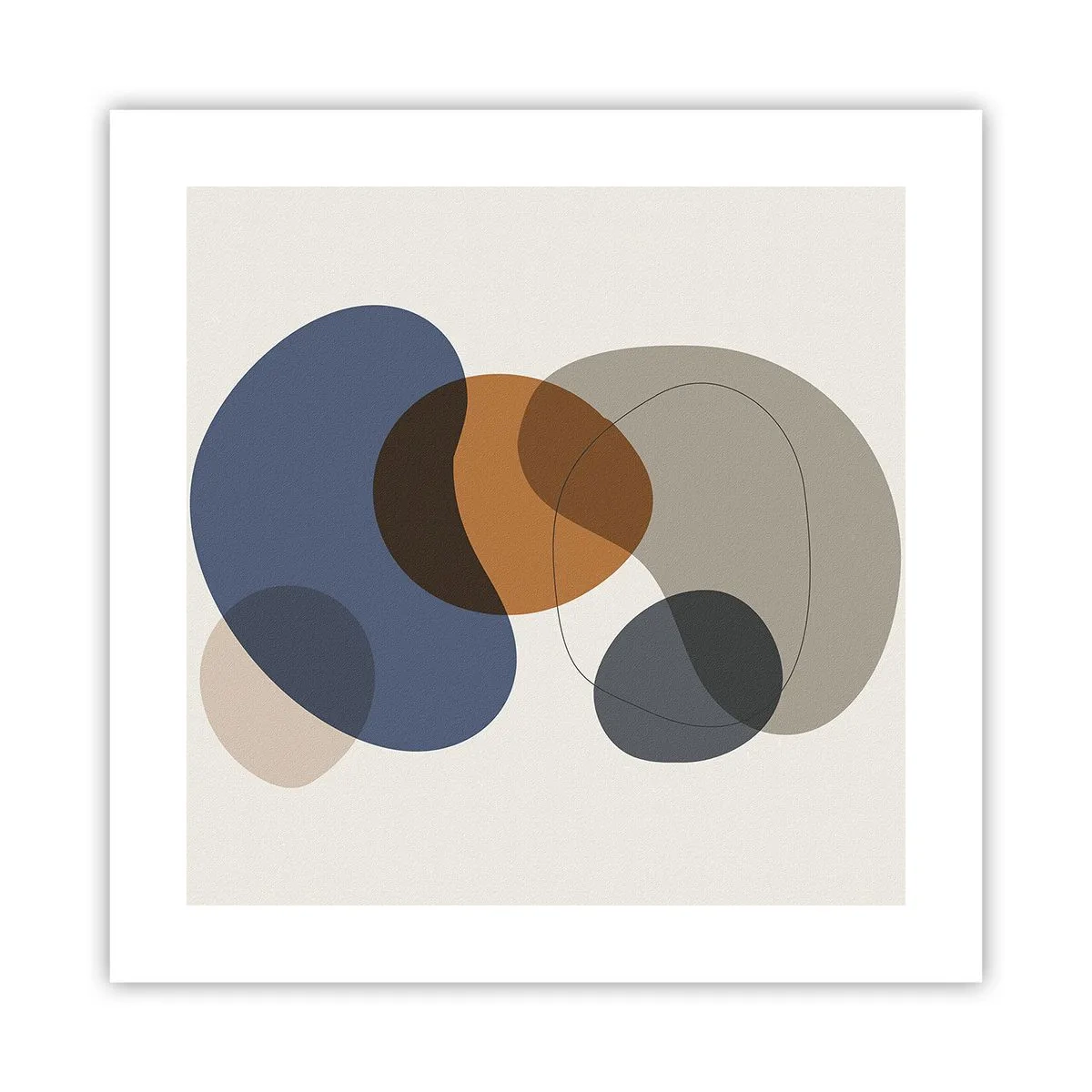 Pôster - Gotas de cor - 40x40 cm