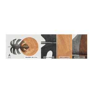 Amostra de papel de parede autocolante Deluxe Sticker - Sempre o sol - Folha, Sol, Boho - 100x30 cm