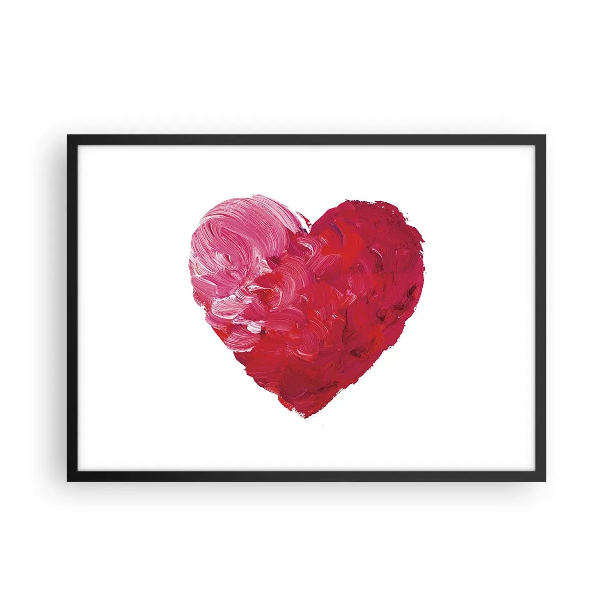 Pôster com moldura preta - All you need is love - 70x50 cm