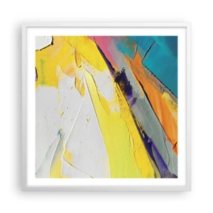 Pôster em moldura branca - Anatomia da luz - 60x60 cm