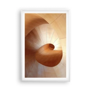 Pôster em moldura branca - Serpentina arquitetônica - 61x91 cm