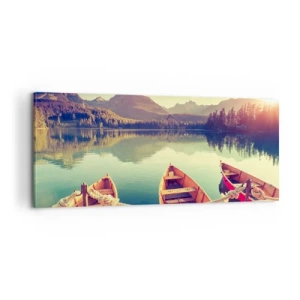 Quadro em tela - Viver de acordo com as suas leis - 100x40 cm