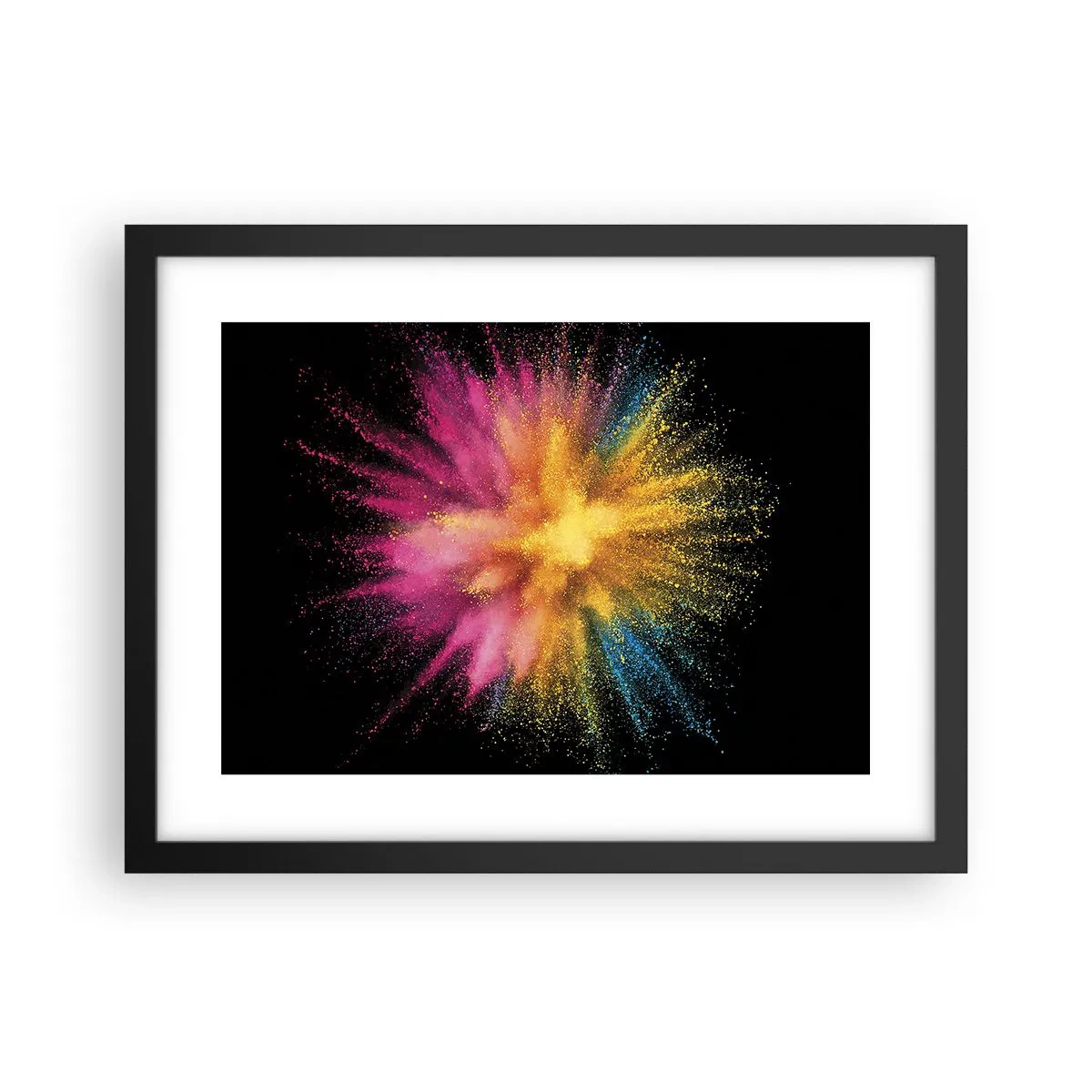 Pôster com moldura preta - O nascimento das cores  - 40x30 cm