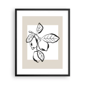 Pôster com moldura preta - Onde o limão amadurece… - 40x50 cm