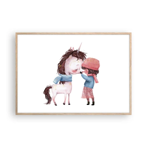 Pôster com moldura de carvalho claro - Conto do inverno - 100x70 cm