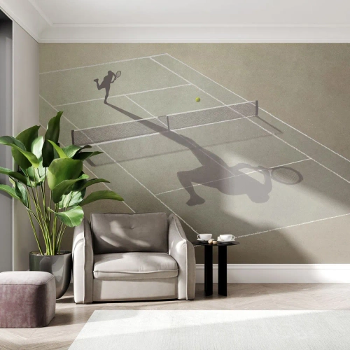 Papel de Parede Autocolante Deluxe Sticker - Supera-te - tênis, Tribunais, Esporte - 150x105 cm