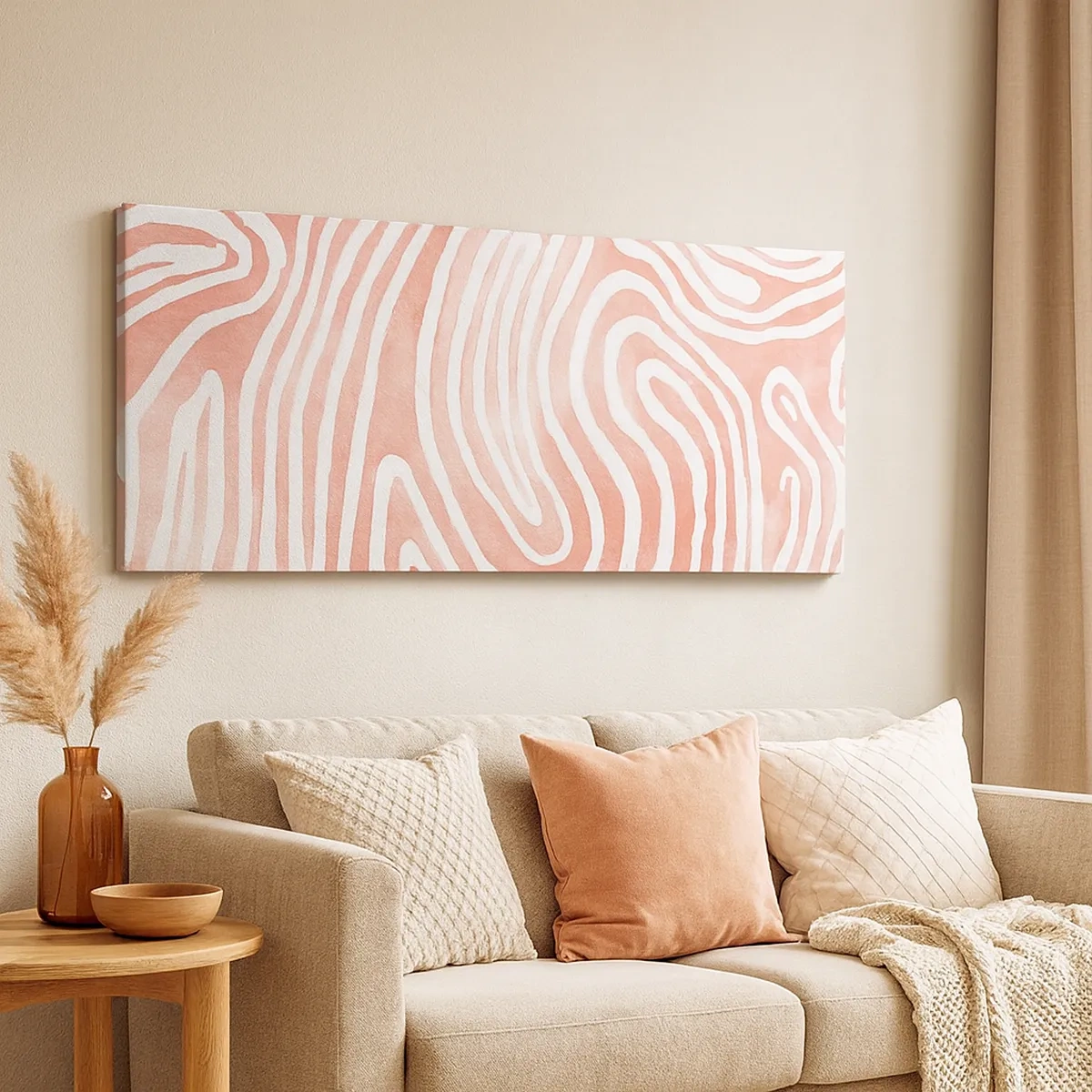 Quadro em tela - No labirinto de corais - 30x30 cm