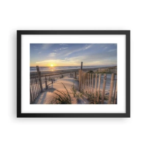 Pôster com moldura preta - Brilho e sombra do vento - 40x30 cm