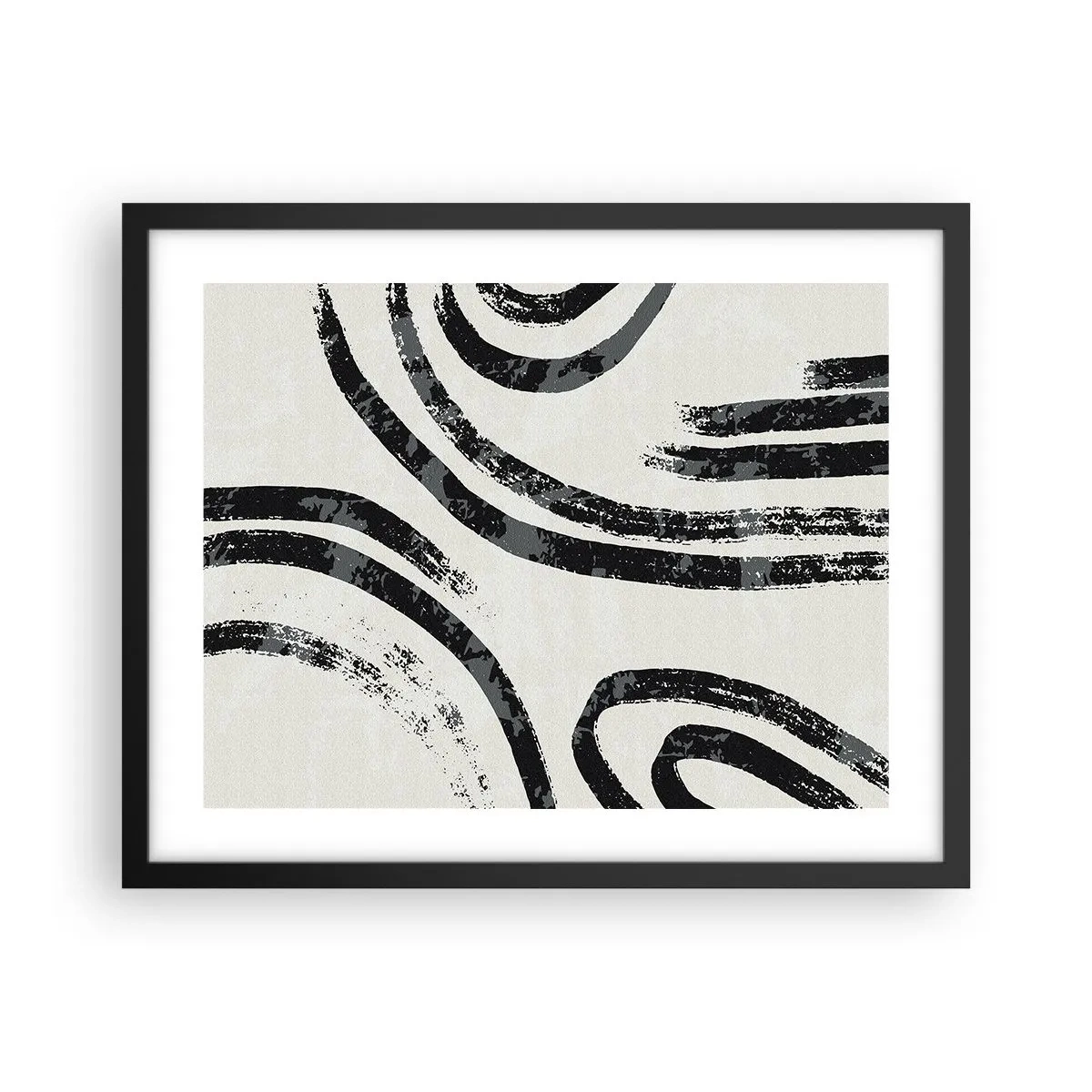 Pôster com moldura preta - Meio parado - 50x40 cm