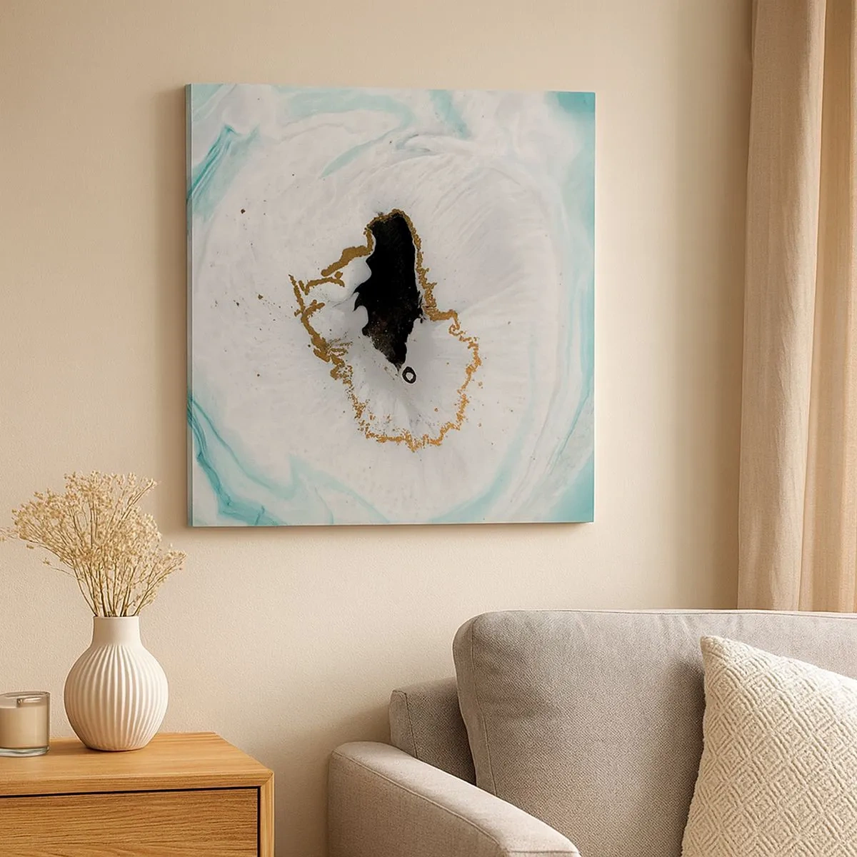 Quadro em tela - Penetrar no interior - 30x30 cm