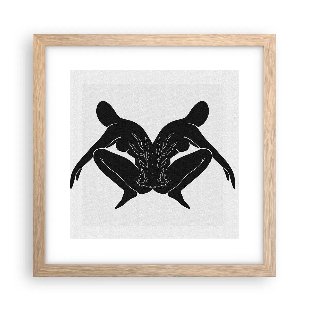 Pôster com moldura de carvalho claro - Uma alma comum - 30x30 cm