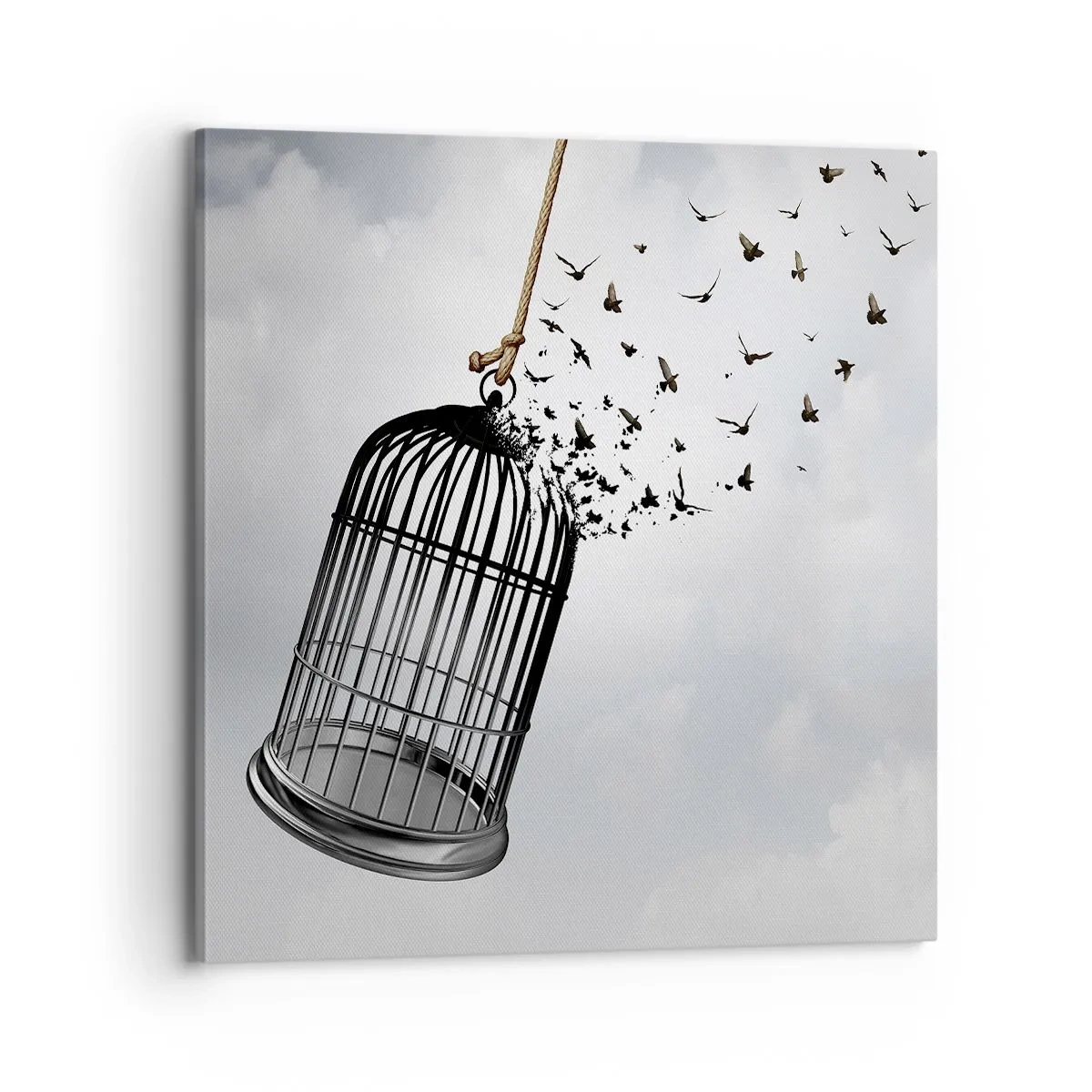 Quadro em tela - Fé... Esperança... Liberdade! - 70x70 cm