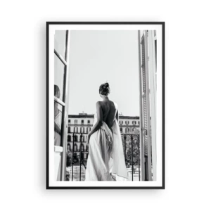 Pôster com moldura preta - Despertar dos sentidos - 70x100 cm