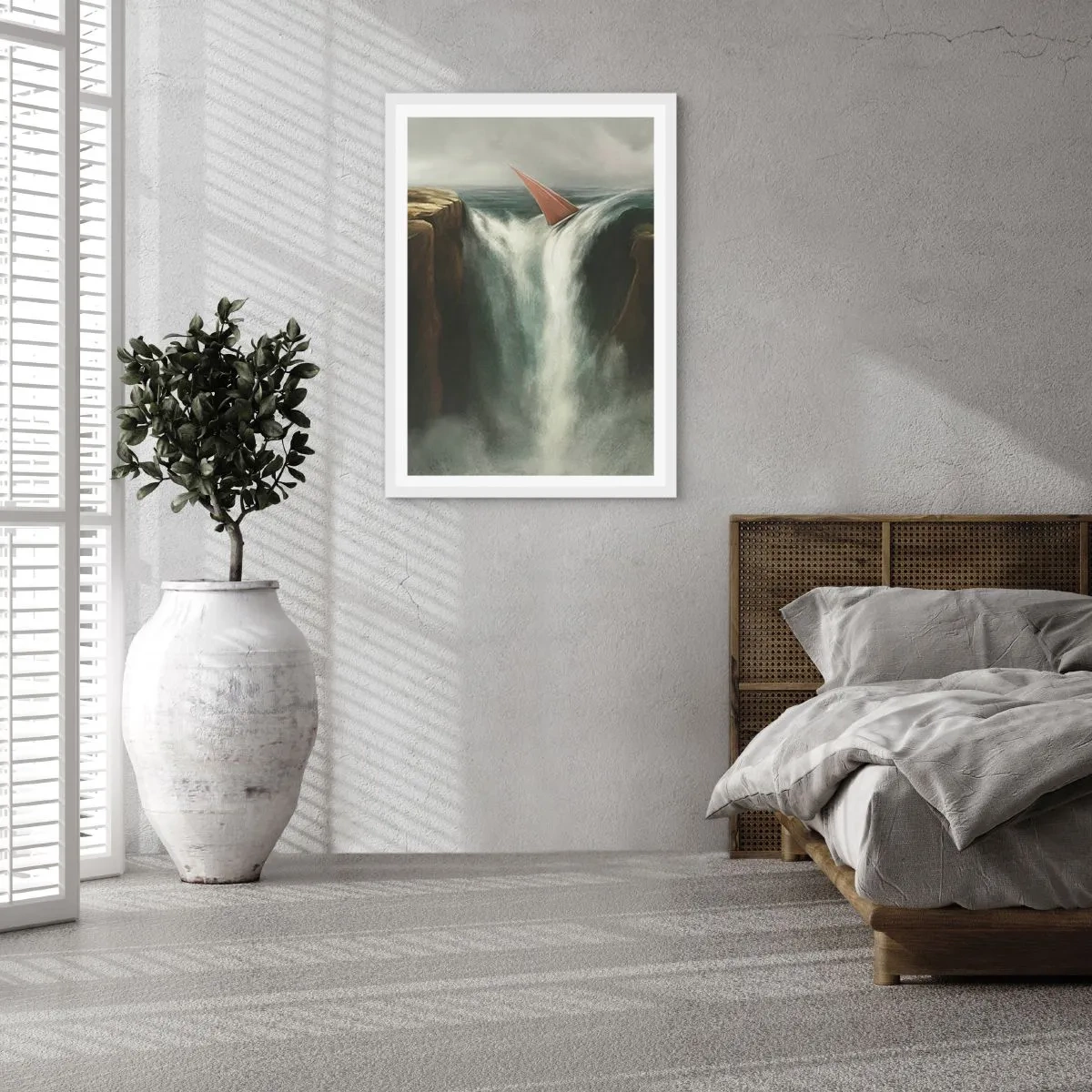 Pôster em moldura branca - Um aviso da vida - 50x70 cm