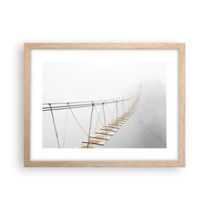 Pôster com moldura de carvalho claro - Para onde levará? - 40x30 cm