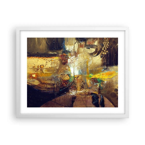 Pôster em moldura branca - Frio, mais quente, quente - 50x40 cm