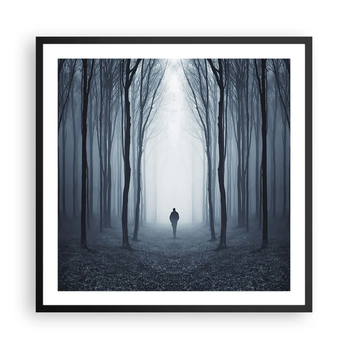 Pôster com moldura preta - Tudo simples e claro - 60x60 cm