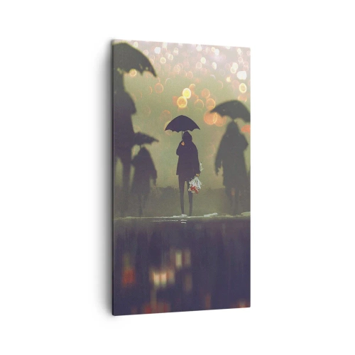 Quadro em tela - Da perspectiva de uma gota de chuva - 45x80 cm