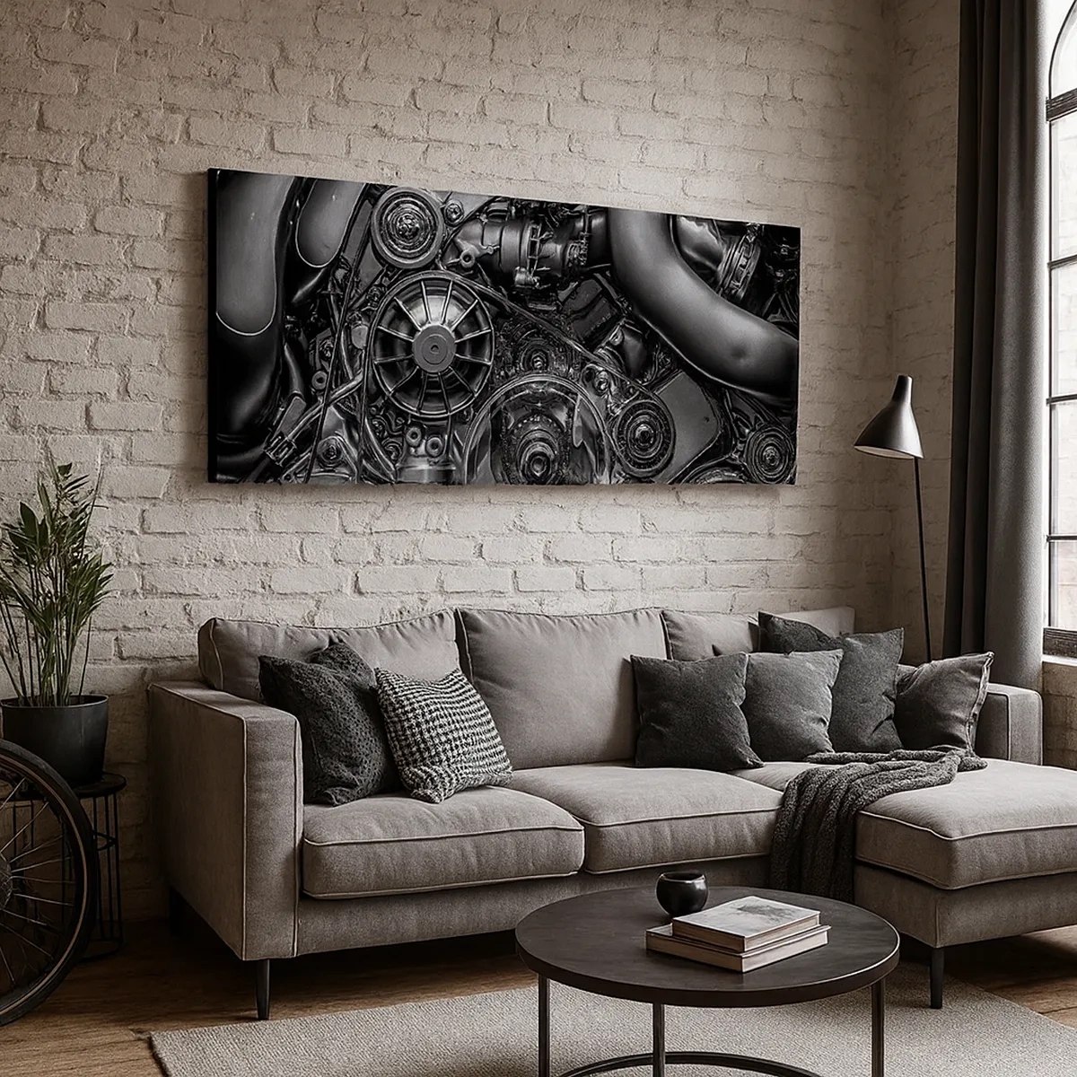 Quadro em tela - A poesia da mecánica - 30x30 cm