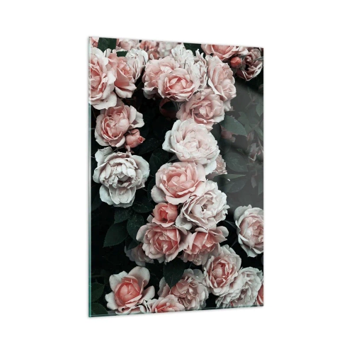 Quadro em vidro - Conjuntos de rosas - 50x70 cm